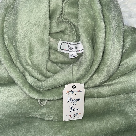 Sold_Hippie Rose Women's Cowl Neck Cropped Pullover Sweater- Macy's - Picture 2 of 4